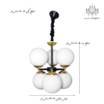 ابعاد-لوستر-مولکولی-6-شعله-مدل-آوین