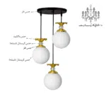 جنس-لوستر-آویز-سه-شعله-کریستال