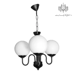 لوستر-سه-شعله-سپیدان-مشکی
