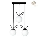 لوستر-آویز-سه-شعله-مدل-قو-مشکیpng