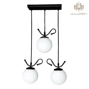 لوستر-آویز-سه-شعله-مدل-قو-مشکیpng