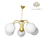 لوستر-پنج-شعله-شکوفا-طلایی