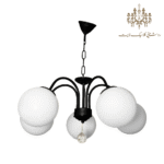 لوستر-پنج-شعله-شکوفا-مشکی